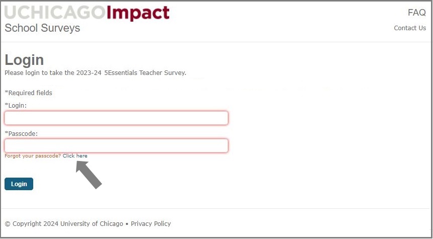 Teacher Login Page